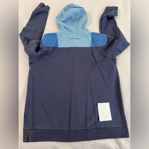 Oakley Hoodie Sweatshirt Mens Sz XL Blue Full‎ Zip Jacket Men’s - Picture 5 of 5